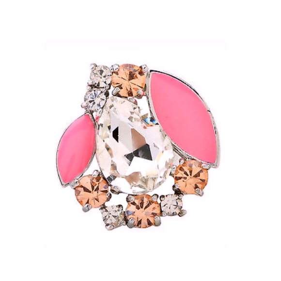 KATE SPADE • Frosty Floral Crystal Cluster Ring - Picture 3 of 8